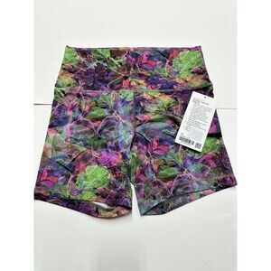 Lululemon Wunder train HR Short 6" Size 10 Vivid Floral Tone Multi